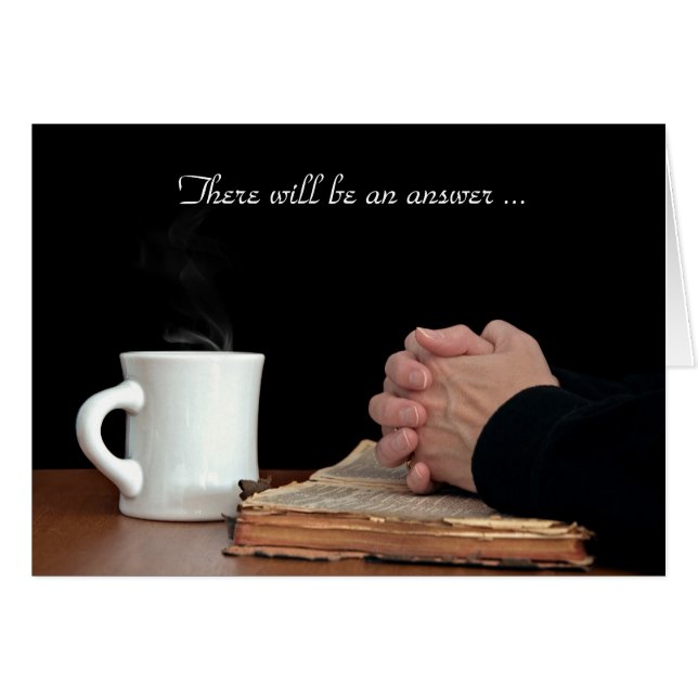 Cartão Rezando Mãos Pensando em Você (Frente Horizontal)