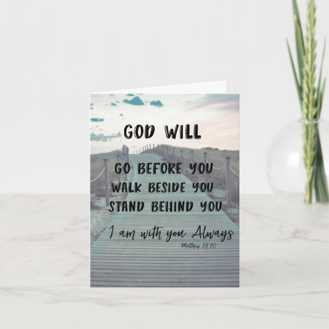 Cartão Rezando por seu cristão inspirador (Frente)