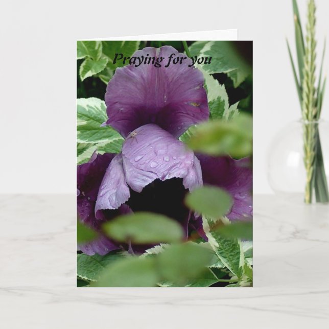 Cartão Rezando por você (Frente)