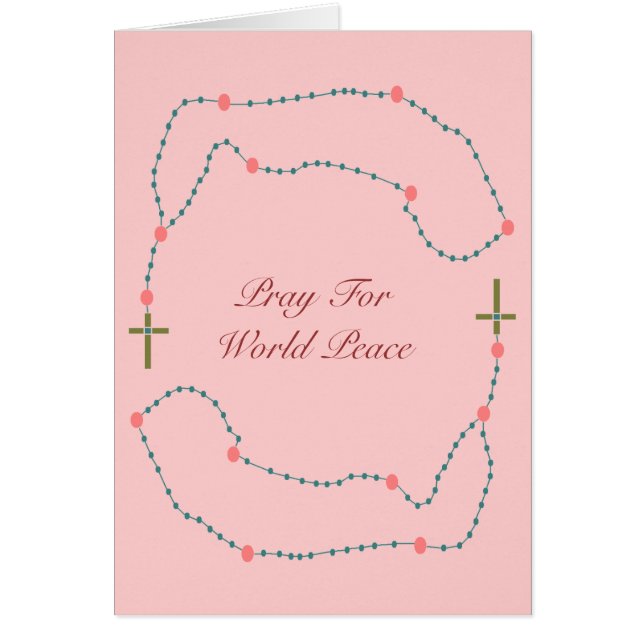 Cartão rezar pela paz mundial (Frente)