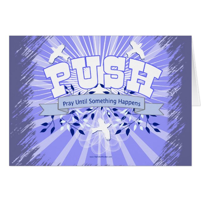 Cartão Reze Até Que Algo Aconteça (Frente Horizontal)