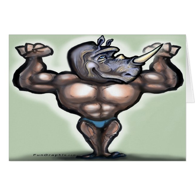 Cartão Rhino Dude (Frente Horizontal)