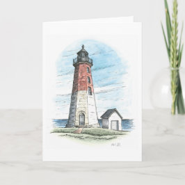 Cartão Rhode Island Notecard apresentando Point Judith Li