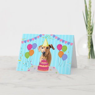Cartão Rhodesian Ridgeback Birthday Holiday Card