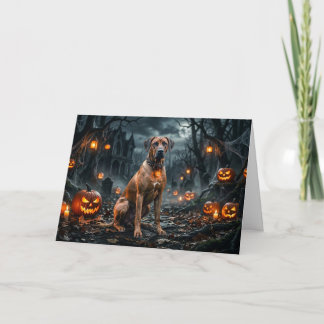 Cartão Rhodesian Ridgeback no Haunted Grove