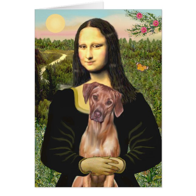 Cartão RhodesianRidgeback 1 - Mona Lisa (Frente)