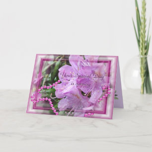 Cartão Rhododendron and Pearls 2 - customize any occasion