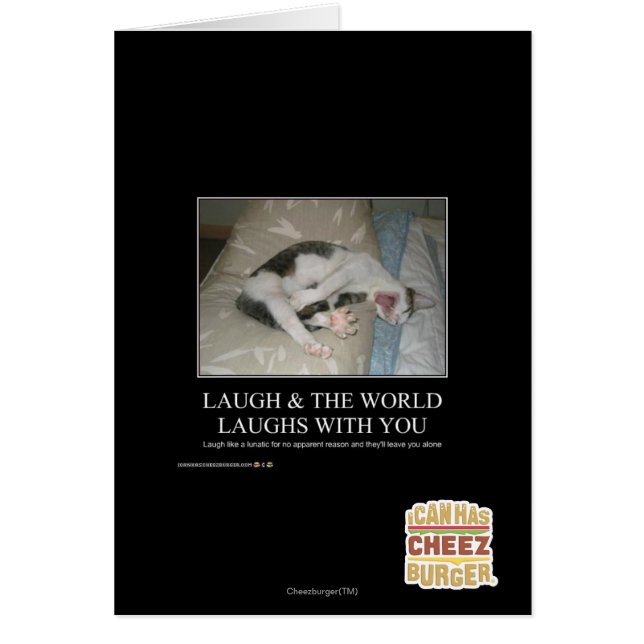 Cartão Ria E O Mundo Ri Com Você (Frente)