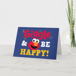 Cartão Ria e seja feliz Aniversário Elmo