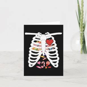 Cartão Rib Cage Dia de as Bruxas engraçado de Raios X-ray