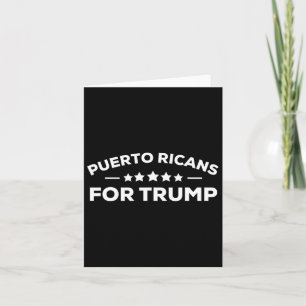 Cartão Ricans For Trump 2020 Engraçada Gift Shirt Men Wom