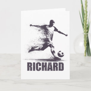 Cartão Richard Futebol Meninos Personalizado Primeiro Nom