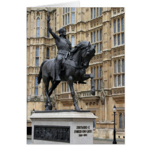 Cartão Richard the LionHeart Statue - Parlamento - Londre