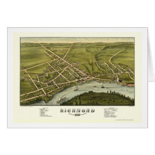 Cartão Richmond, MIM mapa panorâmico - 1878