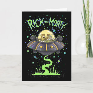 Cartão RICK E MORTY™ Gráfico de Voo Espacial Ilustrado