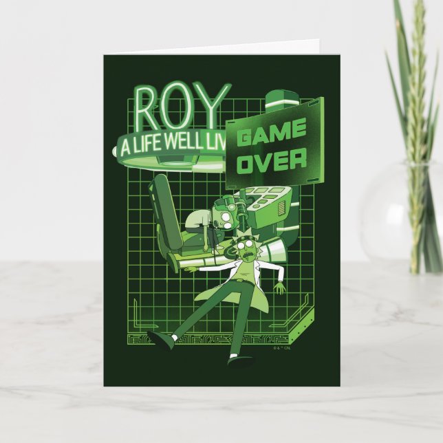 Cartão RICK E MORTY™ | Roy Uma Vida Bem Vida (Frente)