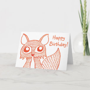 Cartão Rico Fox Saudações Cartão: Feliz Aniversário!