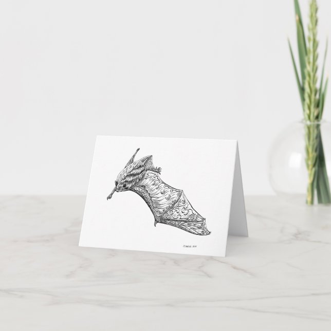 Cartão Ricos: Placa de estiramento da asa M. lucifugus (Frente)