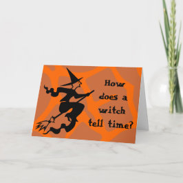 Cartão Riddle Halloween Witch