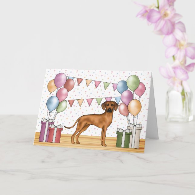 Cartão Ridgeback Colorful Pastel Feliz Aniversário (Orquídea)