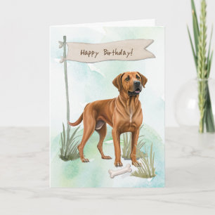 Cartão Ridgeback Ridgeback Dog Breed Sob Sinal De Anivers