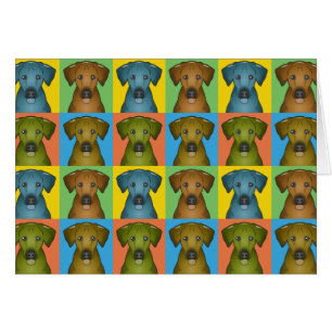 Cartão Ridgeback Ridgeback Dog Pop-Art