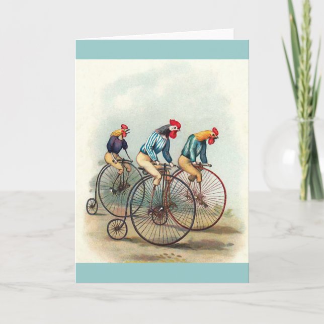 Cartão Riding Roosters (Frente)