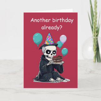 Cartão rim Reaper Birthday Funny Aging Humor Gift