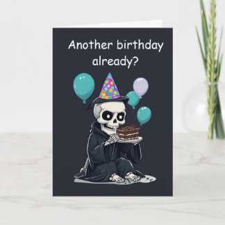 Cartão rim Reaper Birthday Funny Aging Humor Gift