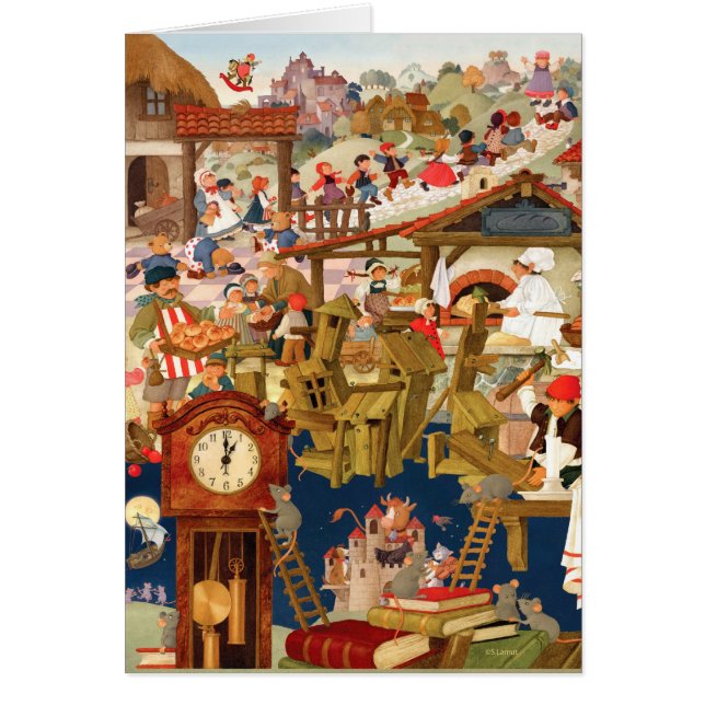 Cartão Rimas de berçário favoritas (Frente)