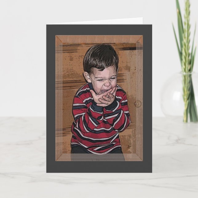 Cartão Rindo de aniversários (Frente)