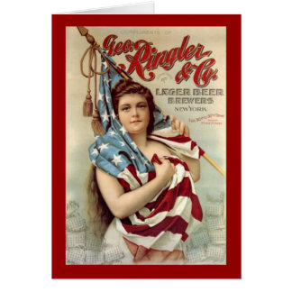 Cartão Ringler e Co-Lager Beers Americana Vintage
