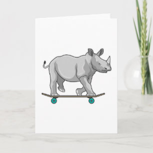 Cartão Rino como Patinador com skate