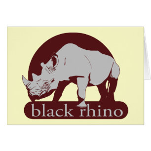Cartão rinoceronte preto