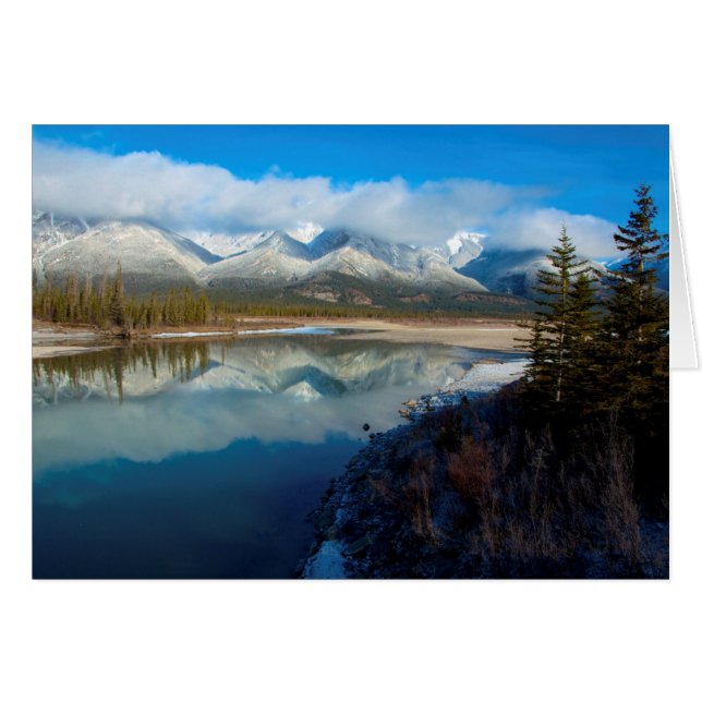 Cartão Rio Athabasca, Parque Nacional Jasper, Alberta (Frente Horizontal)