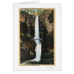 Cartão Rio Columbia, OR - Multnomah Falls e Benson
