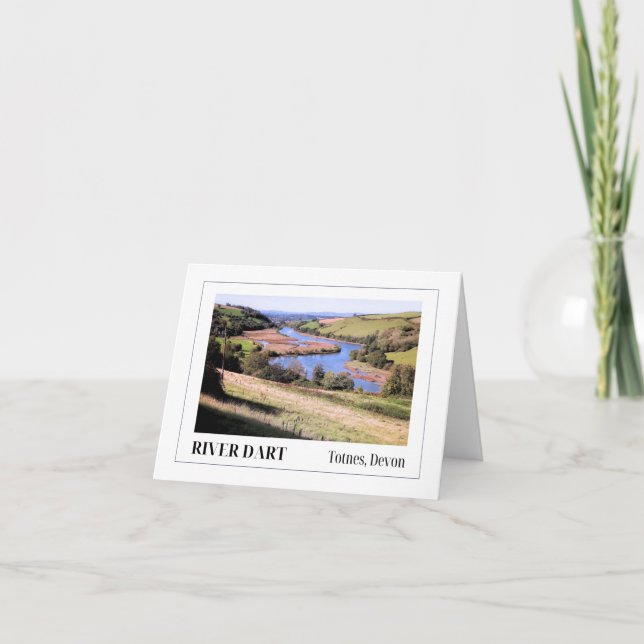Cartão Rio Dart, Totnes (Frente)
