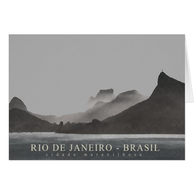 Cartão rio de janeiro, brasil (Frente Horizontal)