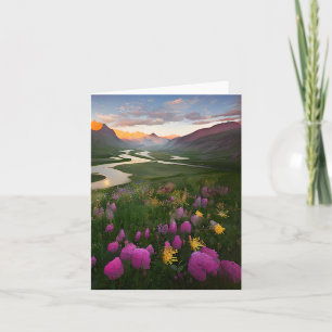 Cartão Rio em aquarela e flores personalizável