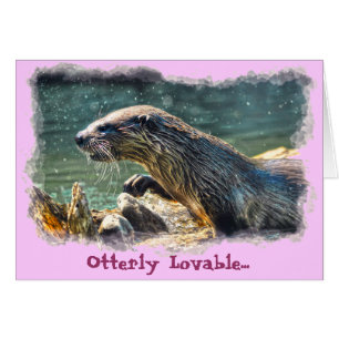 Cartão Rio Otter Animal-lover Foto da vida selvagem
