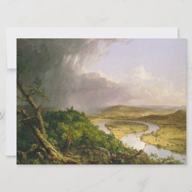 Cartão Rio Oxbow Seen do Monte Holyoke, Massachusetts (Frente)