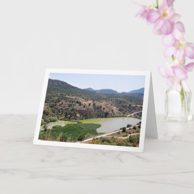 Cartão Rio Turia em Domeño Viejo, Valência, Espanha (Orquídea)