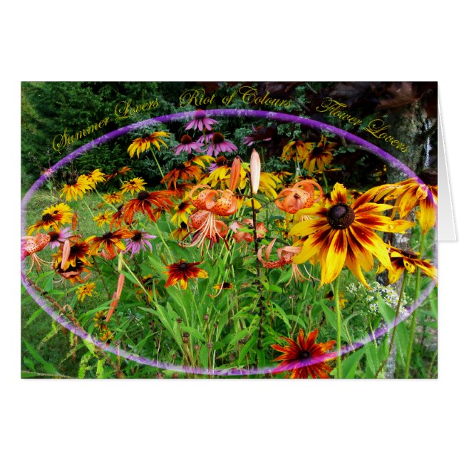 Cartão Riot of Colors-Garden (Frente Horizontal)