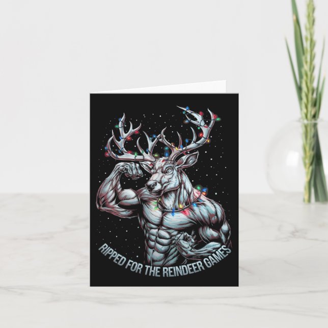 Cartão Ripped For The Games Engraçado Workout R (Frente)