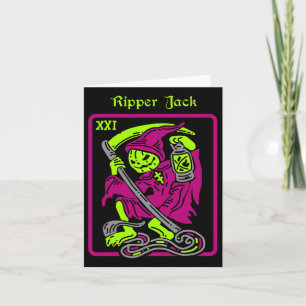 Cartão Ripper Jack Tarot Card Halloween Occult Decor Men