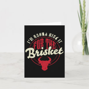 Cartão Risco Para O Fumador De Carne Engraçada De Brisket