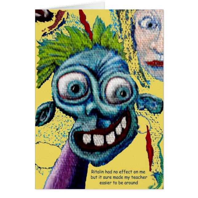 Cartão Ritalin e meu professor (Frente)
