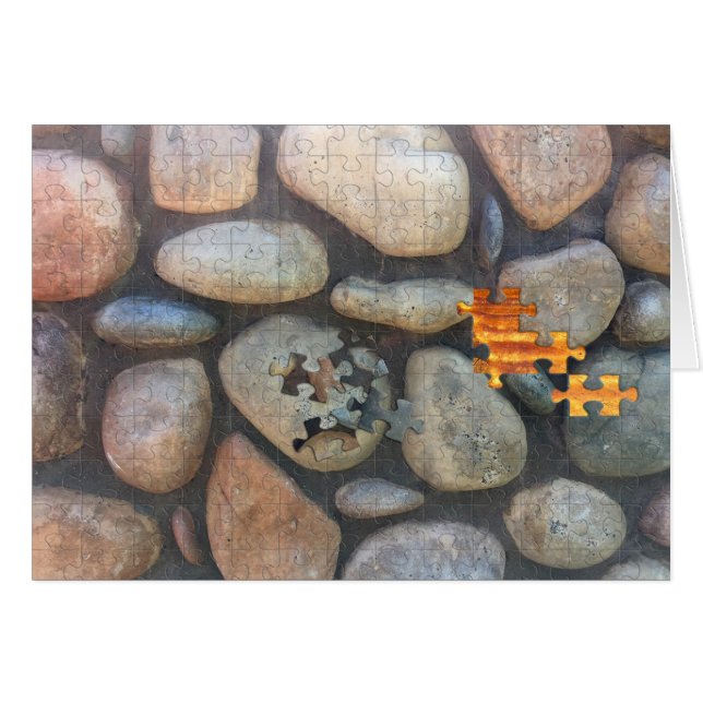 Cartão River Rock Wall - Estilo da Família Abstrato (Frente Horizontal)