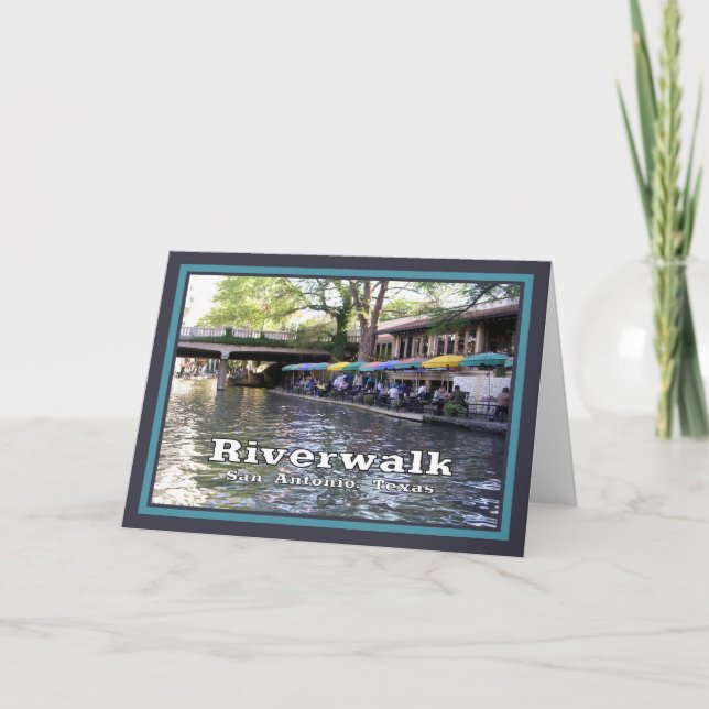 Cartão Riverwalk-San Antonio, TX/photography (Frente)