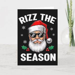 Cartão Rizz A Temporada Papai Noel Crianças Adolescentes